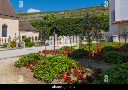 Abbey Novacella ( Abbazia di Novacella ). Novacella Abbey, still run by the Augustinians, lies few km away from Bressanone/Brixen, south Tyrol - Italy Stock Photo