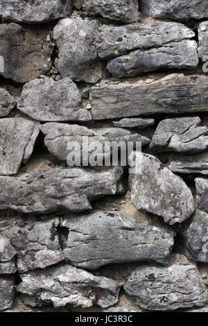 An example of a dry stone wall in the Yorkshire Dales , North yorkshire,  UK. Stock Photo