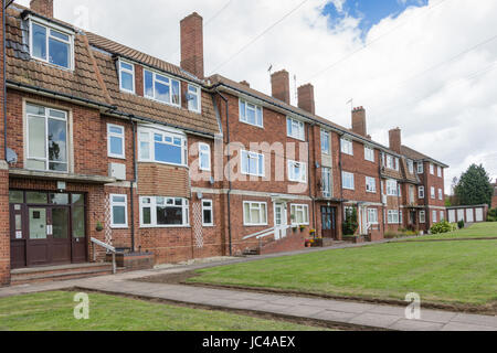 Affordable rented maisonettes flats apartments houses West Midlands UK Stock Photo