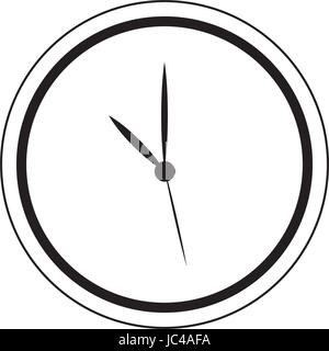 classic round wall clock with arrows Stock Vector