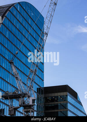 Old and new buildings jostle for space in central London Stock Photo