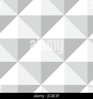 Pyramid pattern seamless design in gray - white color. Vector closeup illustration beautiful background textile fabric paper wallpaper, creative desig Stock Vector