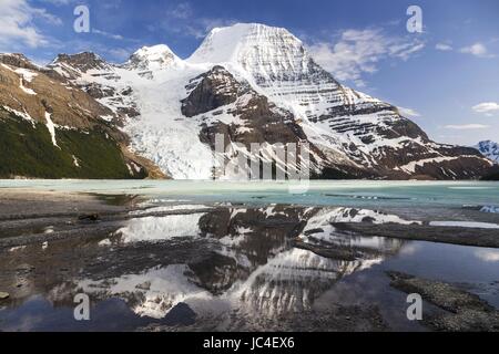 Berg Lake Mount Robson Rocky Mountains British Columbia Canada Stock Photo