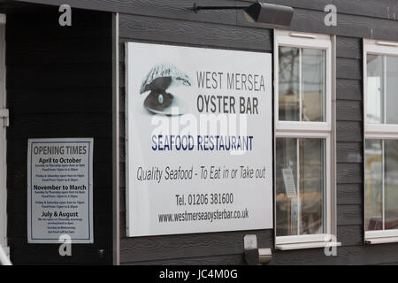 West Mersea Oyster Bar, Seafood restaurant Stock Photo