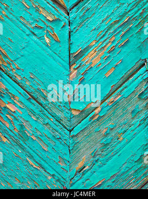 Wood fence wall blue green Stock Photo