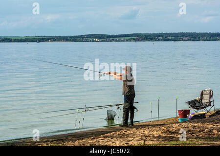 Fishing Rods On The Lakeshore Stock Photo - Download Image Now