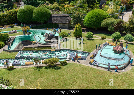 Model of a Model of a Model,  Model Village, Godshill, Isle of Wight, UK Stock Photo