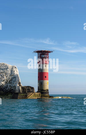 Needles Lighthouse, Isle of Wight, UK Stock Photo