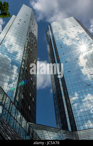 Wolkenkratzer im Frankfurter Bankenviertel Stock Photo