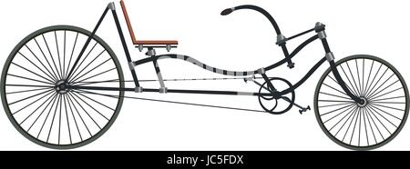 Longrider retro bike  isolated on white background. Vector illustration Stock Vector