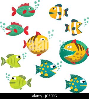 Cartoon tropical fish collection set Stock Vector Image & Art - Alamy