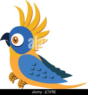 Parrot vector illustration cartoon isolated on white background Stock Vector