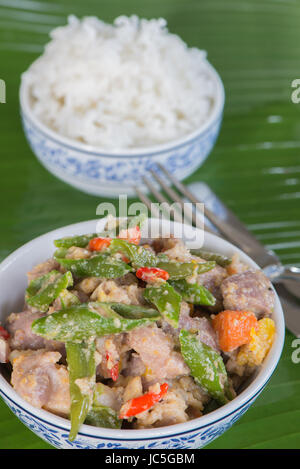 Bicol Express, Spicy food in the Bicol Region of the Philippines. Stock Photo