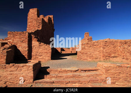 Abo Ruins at Salinas National Monument in the State of New Mexico Stock Photo