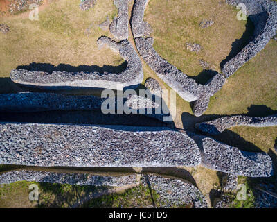 An aerial view of the Great Enclosure at Great Zimbabwe Stock Photo