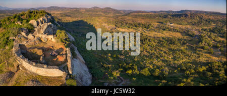 The hill complex at Great Zimbabwe Ruins Stock Photo