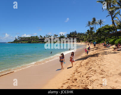 Napili bay beach, Maui, Hawaii. Stock Photo