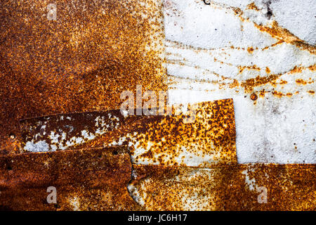 Rusty metal surface with rich and various texture Stock Photo