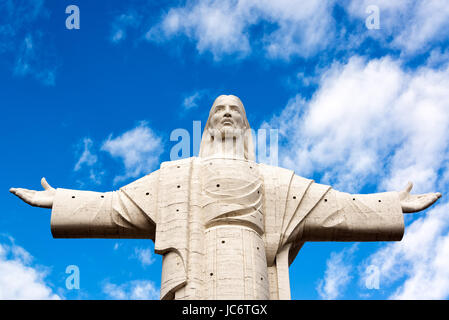 Largest statue of Jesus Christ in the world, the Cristo de la Concordia in Cochabamba, Bolivia Stock Photo