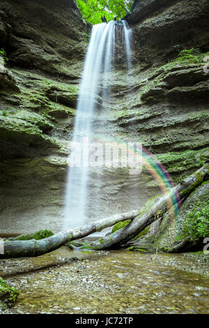 An image of the nice waterfall at the Paehler Schlucht in Bavaria Germany Stock Photo