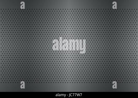 Perforated metal texture, aluminium grating, abstract background, vector illustration Stock Vector