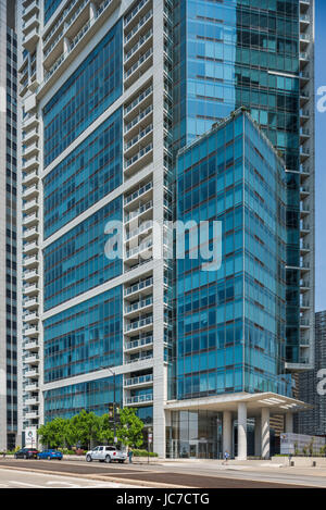 Picture of A high rise condominium lobby in downtown Chicago with cozy furniture ...