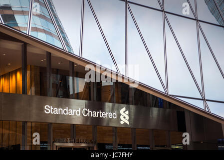 Standard Chartered Bank, The Forum, Exchange Square Plaza, Hong Kong Stock Photo