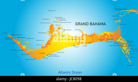 Grand Bahama Vector Color Map Jc8098 
