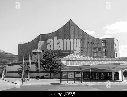 BERLIN, GERMANY - APRIL 23, 2010: The Berliner Philarmonie concert hall is a masterpiece of modern architecture designed by Hans Scharoun in1960 as part of the Kulturforum and home of Berliner Philharmoniker orchestra Stock Photo