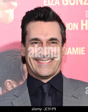 Los Angeles, California, USA. 14th June, 2017. Jon Hamm arrives for the premiere of the film 'Baby Driver' at the Ace Hotel theater. Credit: Lisa O'Connor/ZUMA Wire/Alamy Live News Stock Photo