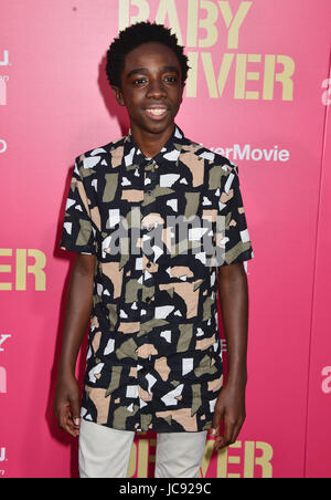 Los Angeles, USA. 14th June, 2017. Caleb McLaughlin at the Premiere of Sony Pictures' 'Baby Driver' at Ace Hotel on June 14, 2017 in Los Angeles, CA Credit: Tsuni/USA/Alamy Live News Stock Photo