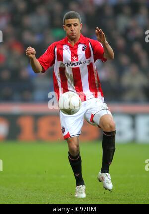 KYLE WALKER SHEFFIELD UNITED FC REEBOK STADIUM BOLTON ENGLAND 23 January 2010 Stock Photo