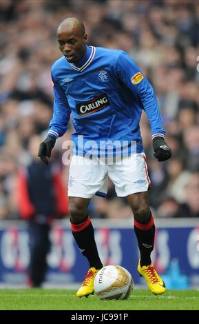 DAMARCUS BEASLEY GLASGOW RANGERS FC IBROX STADIUM GLASGOW SCOTLAND 14 February 2010 Stock Photo