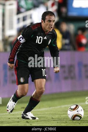 Joy of Mexico's Cuauhtemoc Blanco after scoring the penalty for 2-0 during  the 2010 FIFA World Cup South Africa Soccer match, group A, France vs Mexico  at Peter Mokaba football stadium in