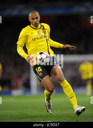 THIERRY HENRY FC BARCELONA EMIRATES STADIUM LONDON ENGLAND 31 March 2010 Stock Photo