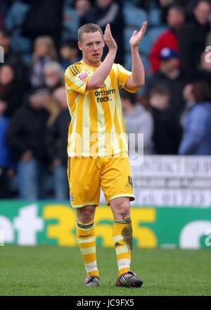 KEVIN NOLAN NEWCASTLE UNITED FC NEWCASTLE UNITED FC LONDON ROAD PETERBOROUGH ENGLAND 03 April 2010 Stock Photo