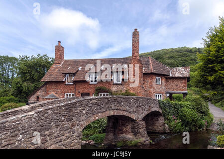 packhorse bridge, Allerford, Somerset, Exmoor, England Stock Photo