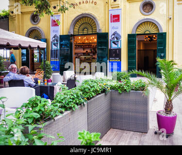 Venice,Castello,Giardini.57th Venice Biennale 2017,La Biennale di Venezia,Thai Pavilion at the Pariso Bar, Inparadiso gallery building exterior, Artwo Stock Photo