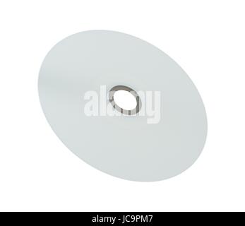 A Blank White Printable Surface CD or DVD Compact Disc Isolated on ...