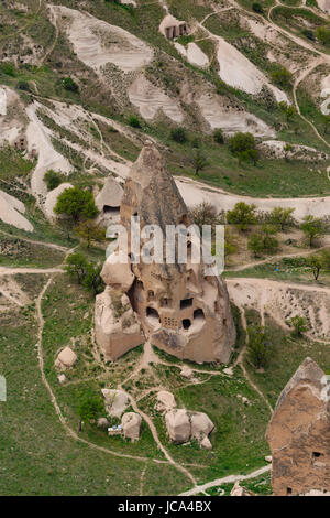 Vertical shot of fairy chimney in Cappadocia Stock Photo