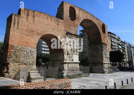 The Arch of Galerius, known as Kamara, an UNESCO World Heritage Site in the city of Thessaloniki, northern Greece. Stock Photo