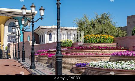 MUSCAT, OMAN - December 24, 2016: Al Alam Palace in Muscat, Oman. It was built in 1972 Stock Photo