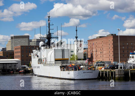 us coast guard medium endurance cutter uscgc escanaba wmec 907 Boston USA Stock Photo