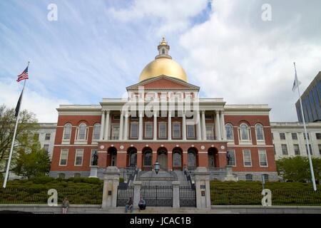 Massachusetts state house state capitol building Boston USA Stock Photo