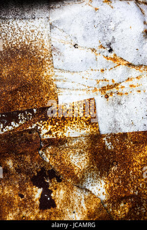 Rusty metal surface with rich and various texture Stock Photo