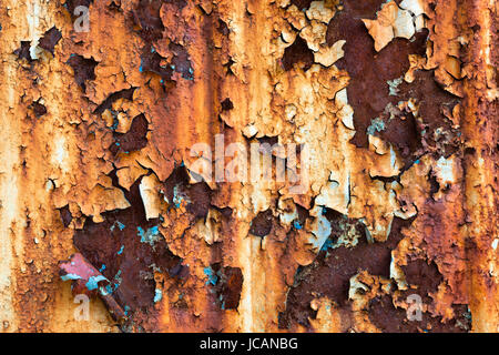 Rusty metal surface with rich and various texture Stock Photo