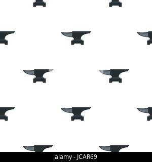 Heavy black metal anvil pattern flat Stock Vector