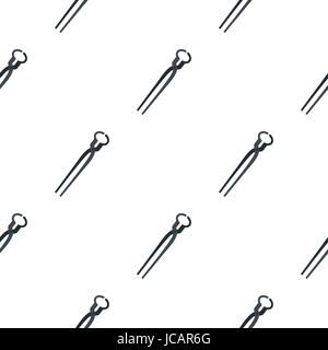 Vintage blacksmith pincers pattern flat Stock Vector