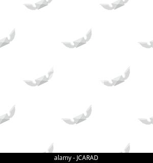 White envelope with two wings pattern flat Stock Vector