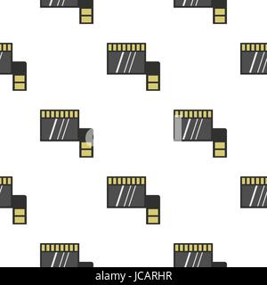 Memory card pattern flat Stock Vector
